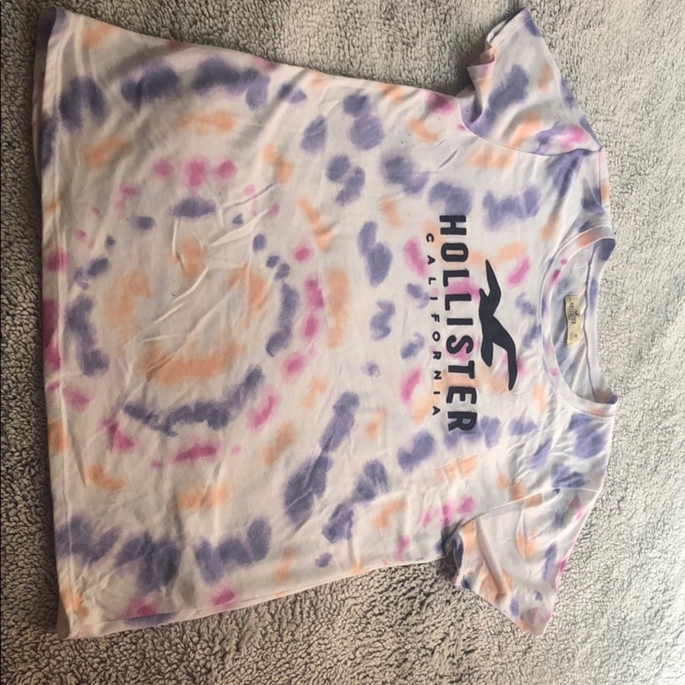A tie-dye Hollister shirt
